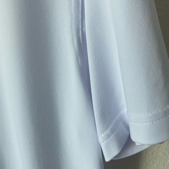 J.McLaughlin Men’s Short Sleeve Peak Performance White Polo Shirt Size Large - Picture 12 of 14